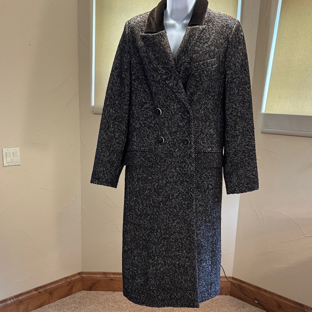 Anthropologie Women's Double-Breasted Tweed Coat